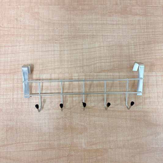 AM6869 Heavy Duty 5-Hook Over-the-Door Hanger –Chrome Finish Space