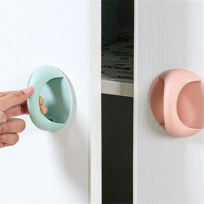 AM6866 Instant Grab Self-Adhesive Door Handles – Minimalist Round Pulls for