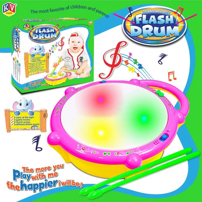 A06481 Multicoloured Musical Flash Drum with Lights and Sounds (Age 3+)