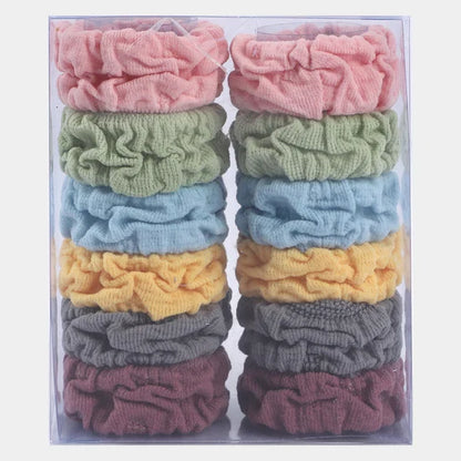AM1203 Hair Rubber Bands for Girls Women Hair Accessories for Girls Rubber bands Soft & Stretchy Small Ponytail Multicolor Pack Of 12 Pcs