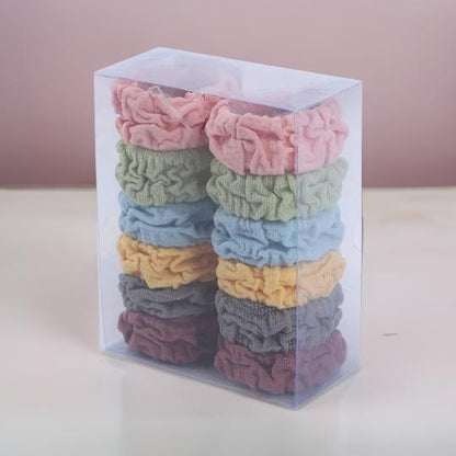 AM1203 Hair Rubber Bands for Girls Women Hair Accessories for Girls Rubber bands Soft & Stretchy Small Ponytail Multicolor Pack Of 12 Pcs