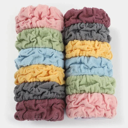 AM1203 Hair Rubber Bands for Girls Women Hair Accessories for Girls Rubber bands Soft & Stretchy Small Ponytail Multicolor Pack Of 12 Pcs